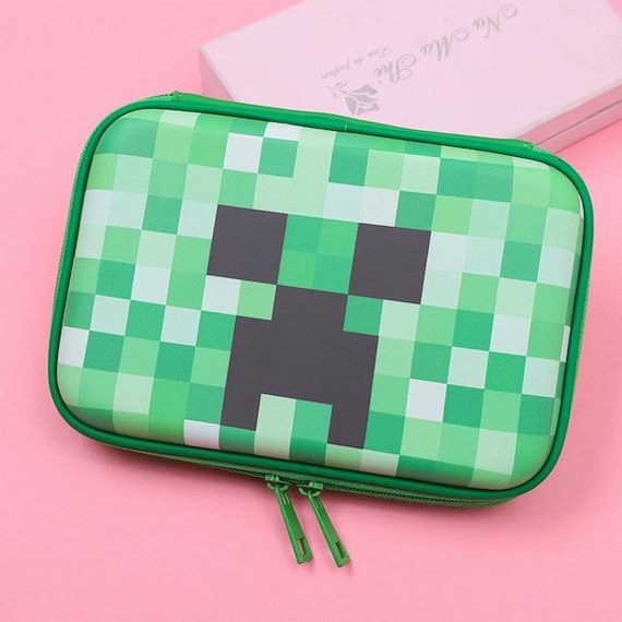 Minecraftpencil Case Large Pencil Case 2 Compartment Filled Etsy