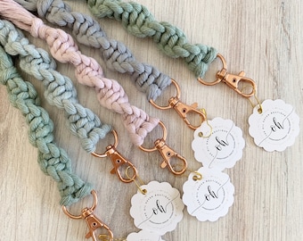 Twisted Macrame Keychain ~ Essential Oil Diffuser ~ Aromatherapy ~ Boho Gift ~ Rose Gold ~ Holistic ~ Gifts for her  ~ Gift ~ Travel