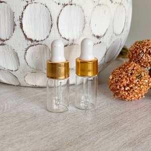 Mini Glass Serum Bottle ~ DIY Eye | Face Serum ~ Empty 1-2 OZ Glass Bottle ~ Travel Size ~ Essential Oils ~ Skincare ~ Beauty ~ Holistic