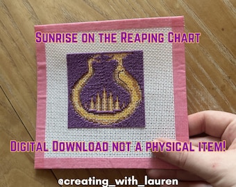 Sunrise on the Reaping Flint Striker Chart - works for needlepoint, cross stitch, and tapestry crochet!