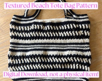 Crocheted Textured Beach Tote Pattern