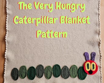The Very Hungry Caterpillar Blanket Crochet Pattern - applique