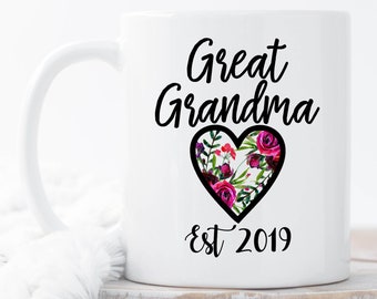 Great Grandma Mug, Great Grandparents gift, Great Grandma gift, Great Grandma Coffee Mug, Pregnancy Baby Announcement to Great Grandma