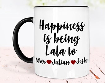 Lala Gifts, Custom Lala Mug, Lala Christmas Gift, Personalized Mug with Kids Names, Best Lala Ever Mug, New Lala Gift, Lala Birthday Gift