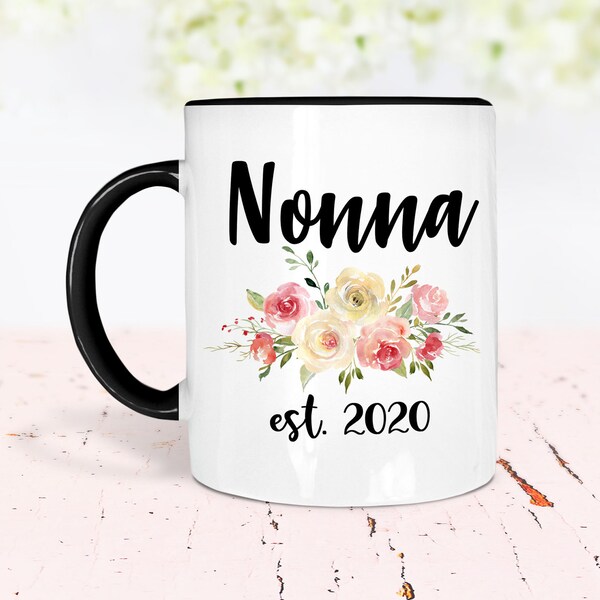 New Nonna Gift, Personalized New Nonna Mug, Promoted to Nonna, Nonna EST Mug, Grandma to Be Gift, Italian Pregnancy Announcement Gift
