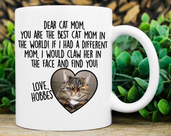 Dear Daddy Funny Mug From The Cat Add your own cats photo and name