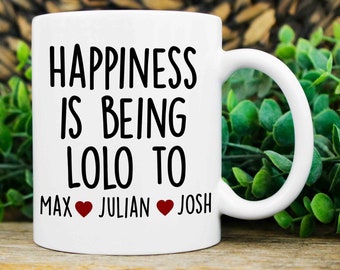 Lolo Gifts, Custom Lolo Mug, Lolo Christmas Gift, Personalized Mug with Kids Names, Best Lolo Ever Mug, New Lolo Gift, Lolo Birthday Gift