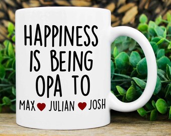 Opa Gifts, Custom Opa Mug, Opa Christmas Gift, Personalized Mug with Kids Names, Best Opa Ever Mug, New Opa Gift, Opa Birthday Gift