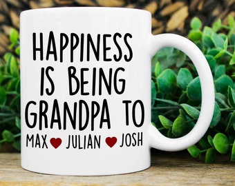 Grandpa Gifts, Custom Grandpa Mug, Grandpa Christmas Gift, Mug with Kids Names, Best Grandpa Ever Mug, New Grandpa, Grandpa Birthday Gift