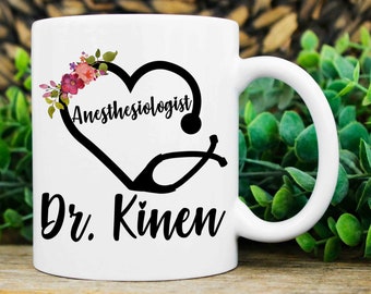 Anesthesiologist Gift, Anesthesiologist Student, Personalized Graduation Gift, Custom Anesthesiologist Mug, Anesthesiologist Christmas Gift