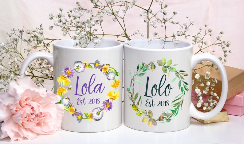 Lola and Lolo Mug Set Filipino Pregnancy Reveal Chamarro | Etsy