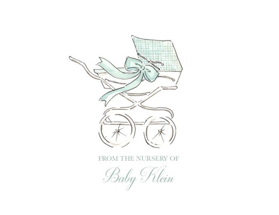 personalized baby shower thank you notes with babys name etsy shower thank you notes