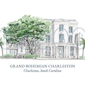 Grand Bohemian Charleston, South Carolina - Hand Painted Watercolor Venue Illustration Download