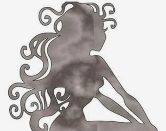 Mermaid Metal Wall Art, Mermaid, Under the sea , metal wall art, wall art, sea, ocean , ocean theme ,mermaid theme,  little girls room decor