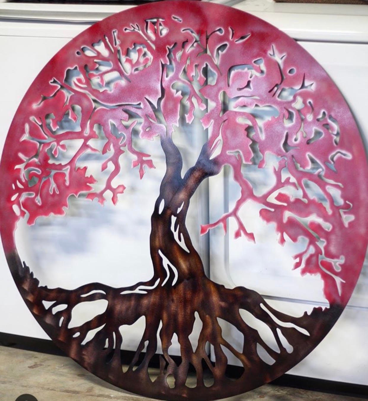 Cherry Blossom Metal Wall Art Tree wall art Tree Art Wall Etsy