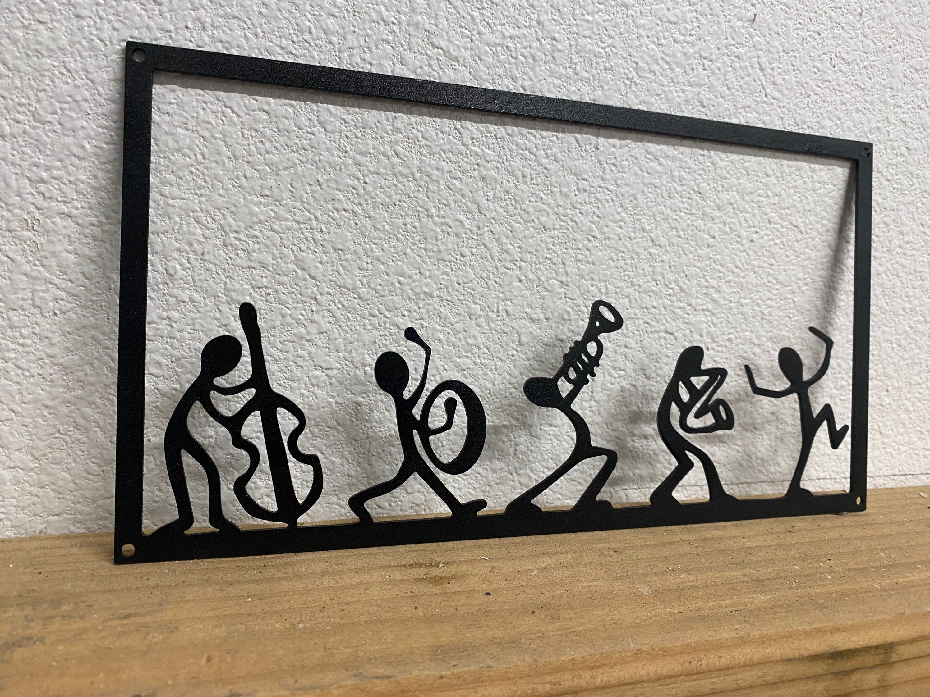 Metal Jazz Wall Art Jazz Guys Wall Art Jazz Guys Jazz Art Etsy