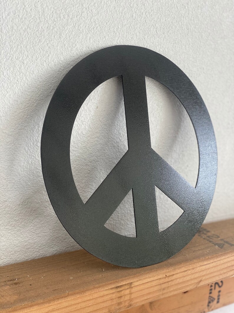 Metal Peace Sign Metal Peace Sign Wall Art Metal Wall Art Etsy