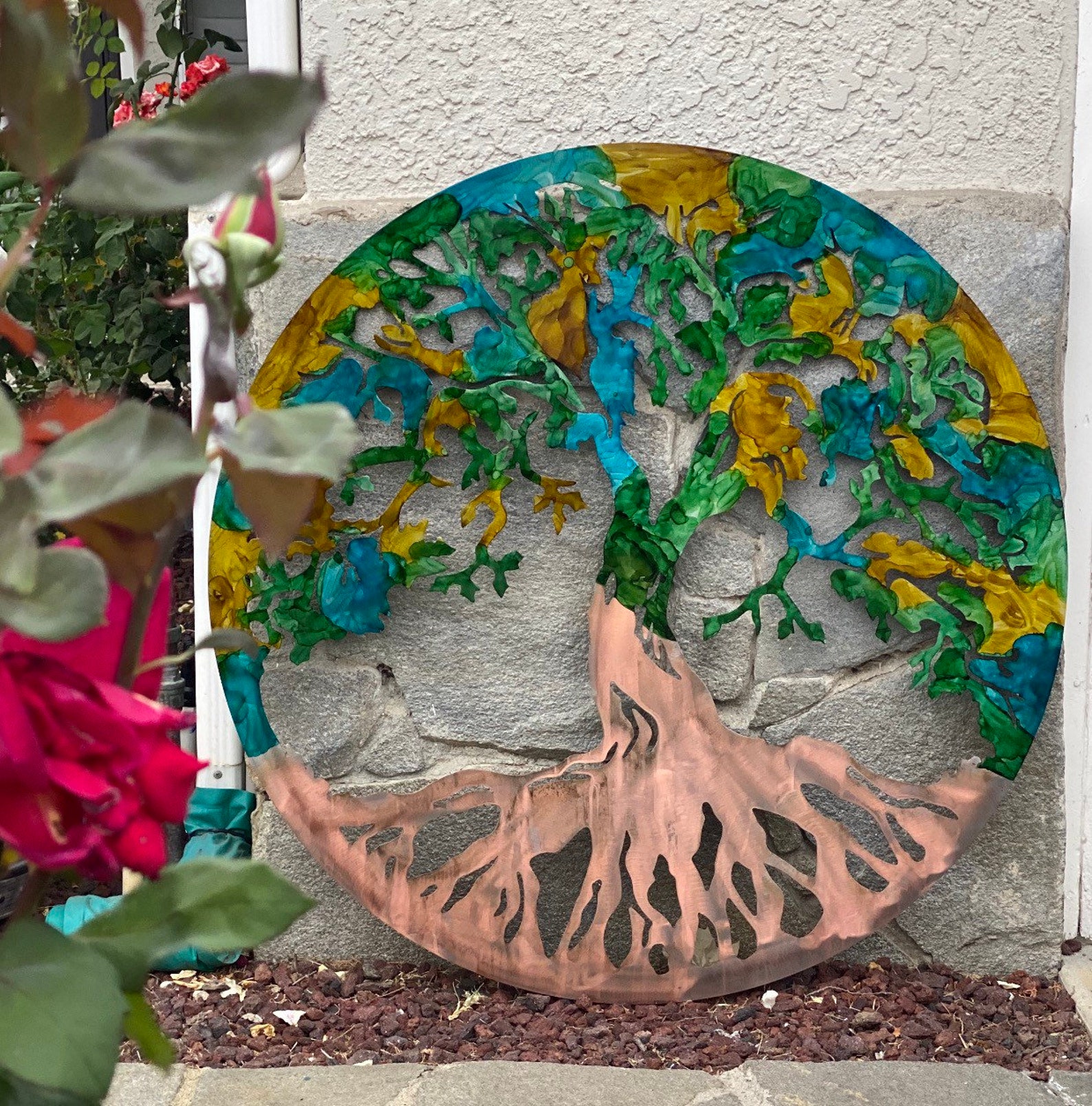 Metal Tree Tree art Metal wall art Metal tree art Fathers Etsy