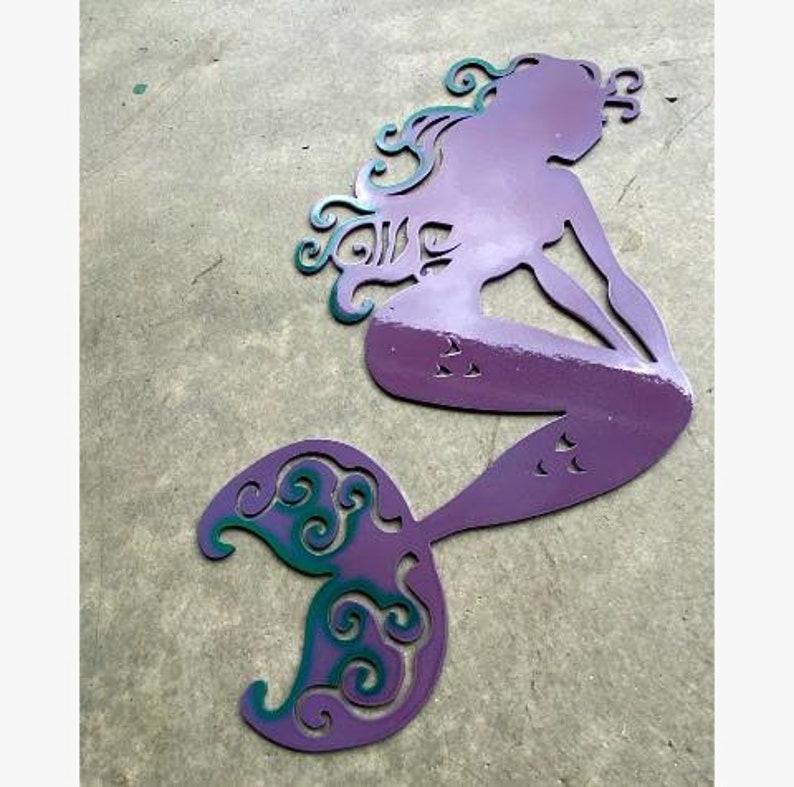 Mermaid Metal Wall Art Mermaid Under the sea metal wall Etsy