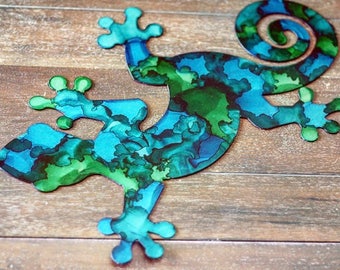 Metal Lizard, Metal Gecko, Laser cut Wall decor, gecko wall decor, Lizard wall decor, Lizard wall art, Gecko outdoor art, laser cut art,art