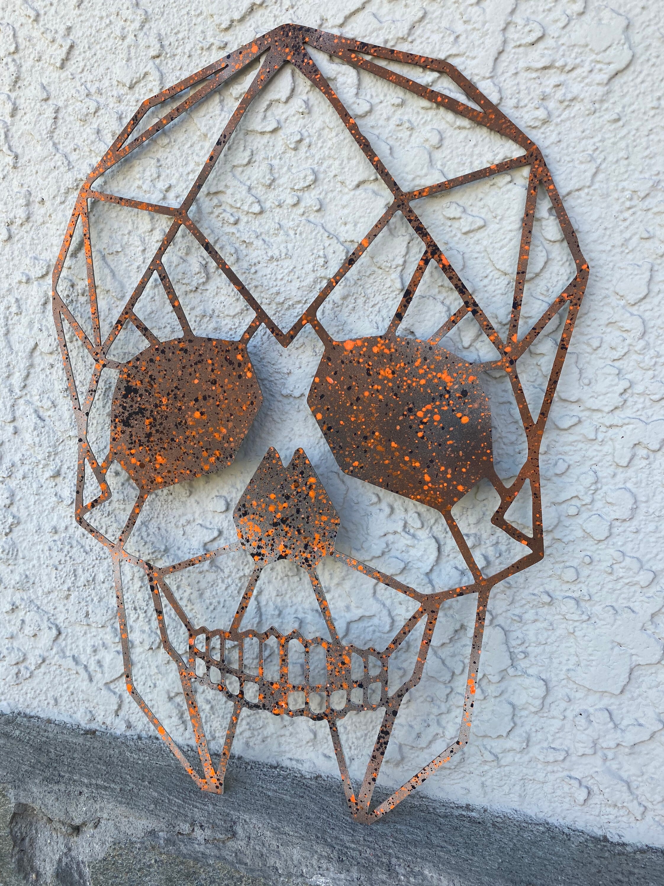 Metal Skull Wall Art Etsy