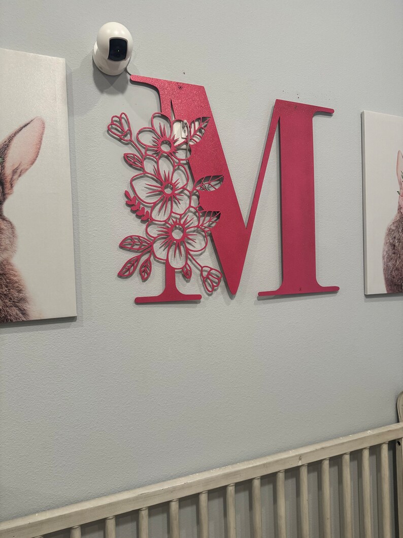 Custom Metal Letter Monogram , Custom Letter, Custom Metal Letter, Metal Monogram , Metal Wall Art, Wall Art, Metal Art, Laser cut Metal Art image 2