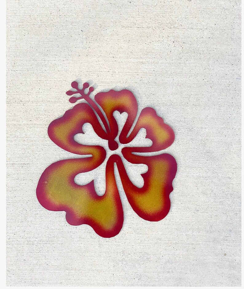 Metal Hibiscus Wall Art hibiscus wall decor aloha decor Etsy
