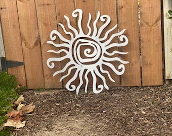 Metal Sun Wall Art, Sun art, Sun and Moon Art, Rustic Sun Art, Metal Wall Art, Lasercut Metal Art, Sun art, Yard Art, sun