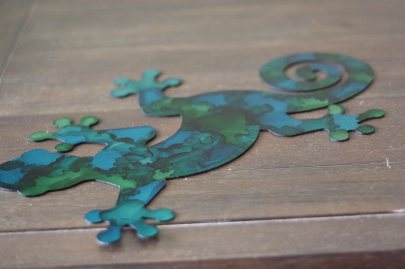 Metal Lizard Metal Gecko Laser Cut Wall Decor Gecko Wall Etsy Australia