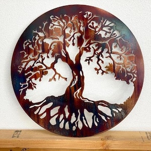 Copper tree of Life, Copper Patina Tree , Copper and Blue Patina Tree, Tree of Life, Mothers day, Metal Wall Art, Wall Art, Mothers day gift image 1