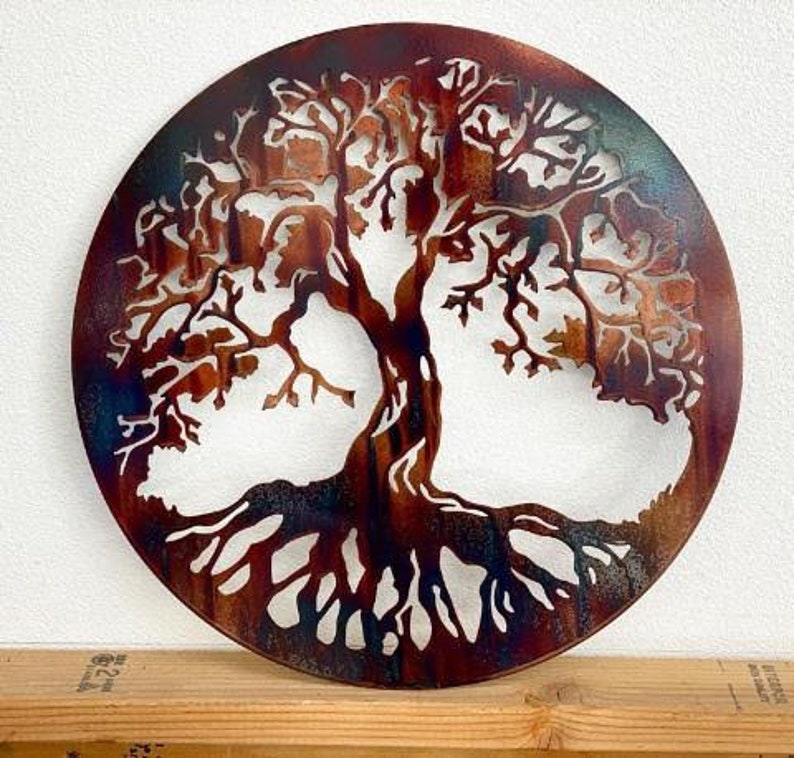Copper tree of Life, Copper Patina Tree , Copper and Blue Patina Tree, Tree of Life, Mothers day, Metal Wall Art, Wall Art, Mothers day gift image 1