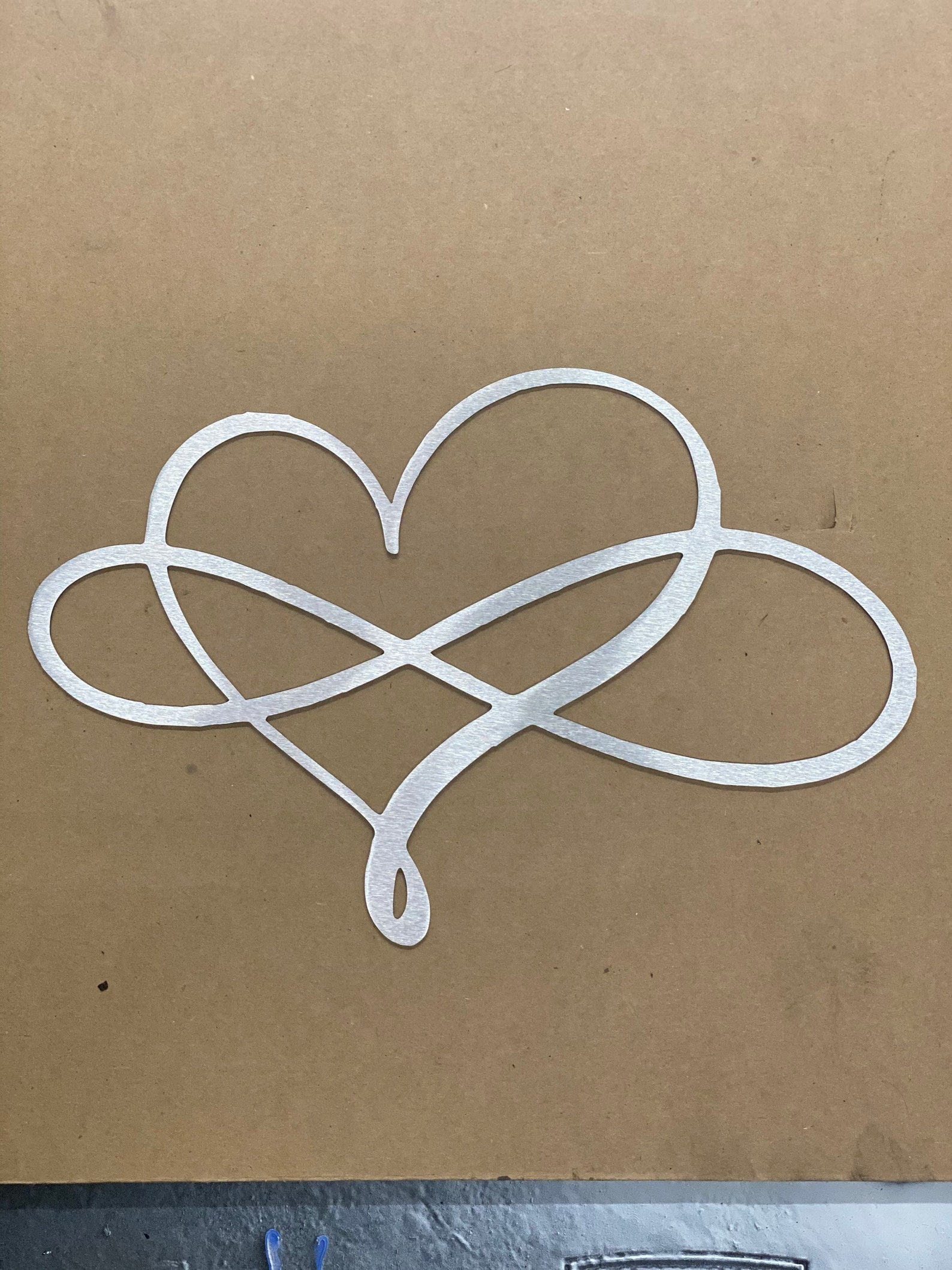 Infinity Heart Metal Wall Art Metal Wall Art Valentines Day Etsy