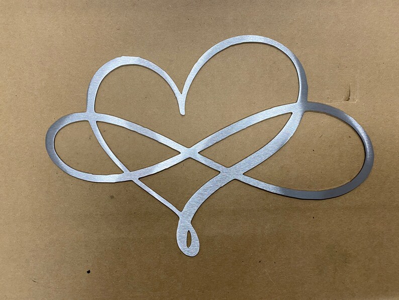 Infinity Heart Metal Wall Art Metal Wall Art Valentines Day Etsy