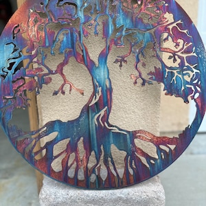 Copper tree of Life, Copper Patina Tree , Copper and Blue Patina Tree, Tree of Life, Mothers day, Metal Wall Art, Wall Art, Mothers day gift image 5