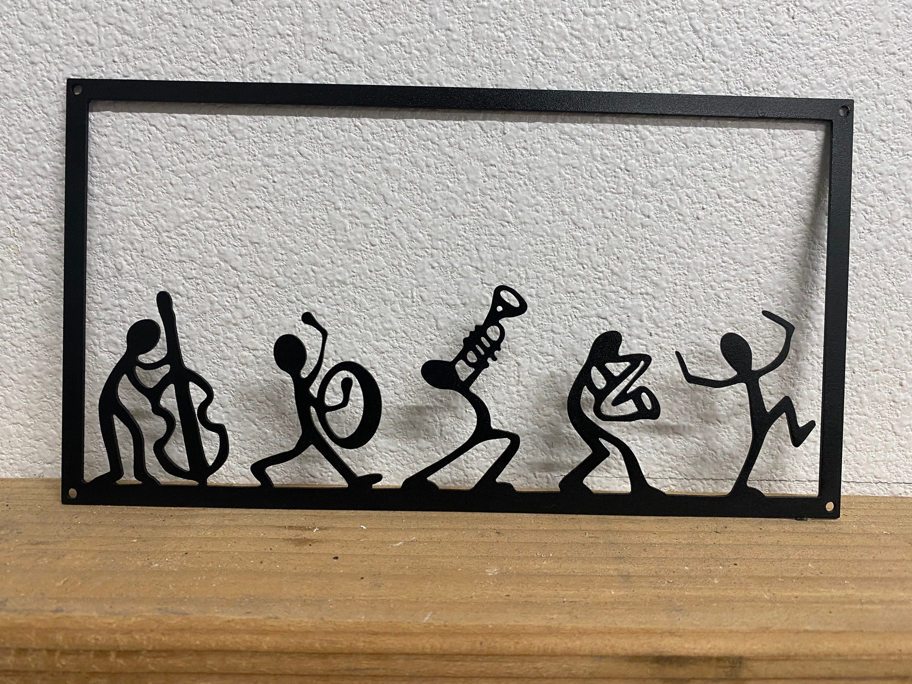 Metal Jazz Wall Art Jazz Guys Wall Art Jazz Guys Jazz Art Etsy
