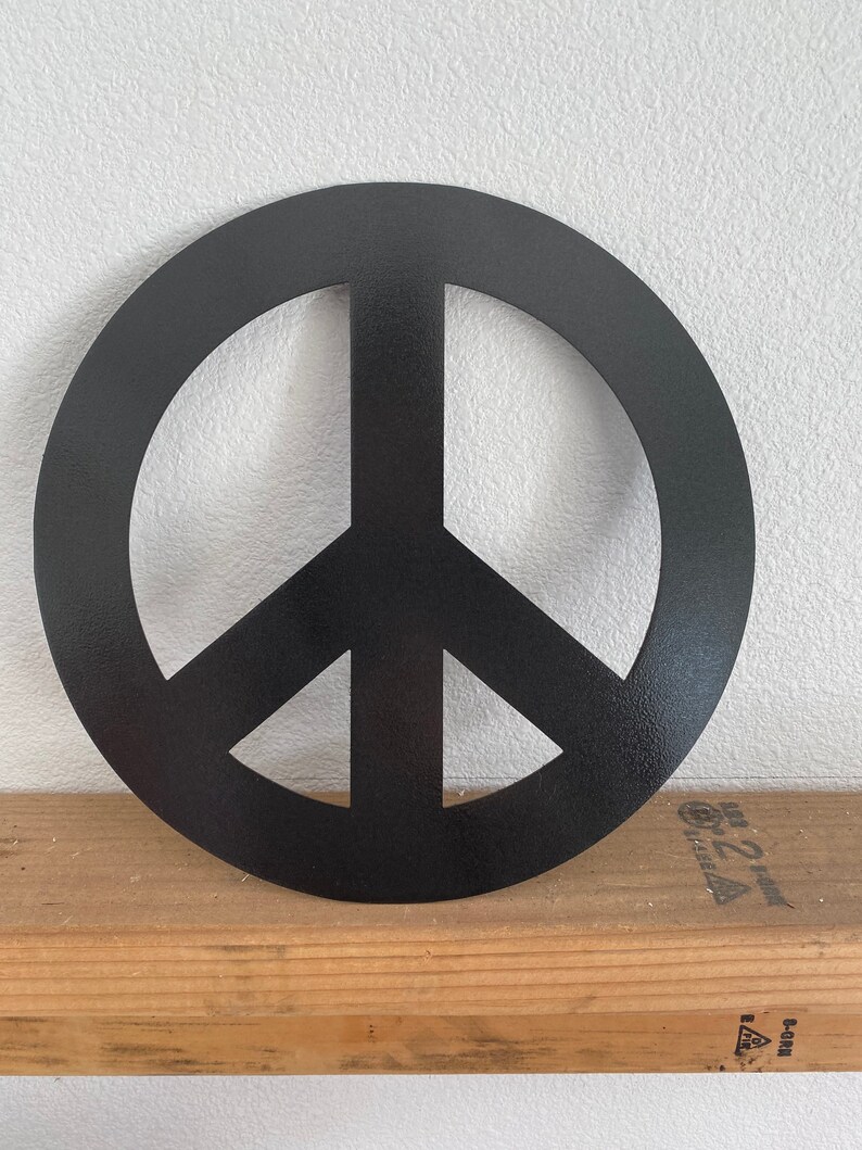 Metal Peace Sign Metal Peace Sign Wall Art Metal Wall Art Etsy