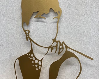 Audrey Hepburn Metal Wall Art, Audrey Hepburn Art, Audrey Hepburn Wall decor, Metal wall art, Famous people Art, Christmas Gift, gifts