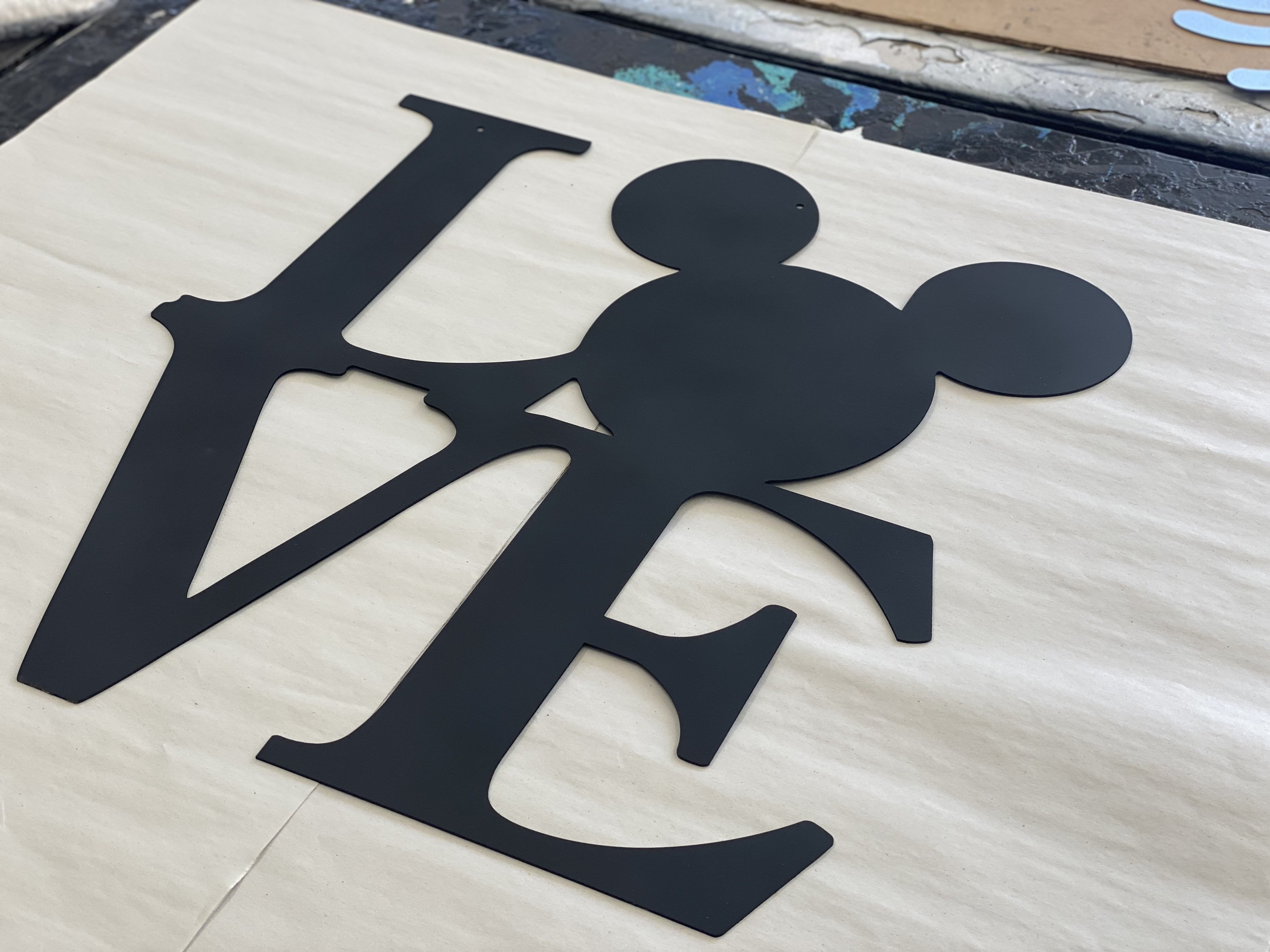 Mickey Mouse Love Metal Wall Art Mickey Mouse Wall Art Wall - Etsy