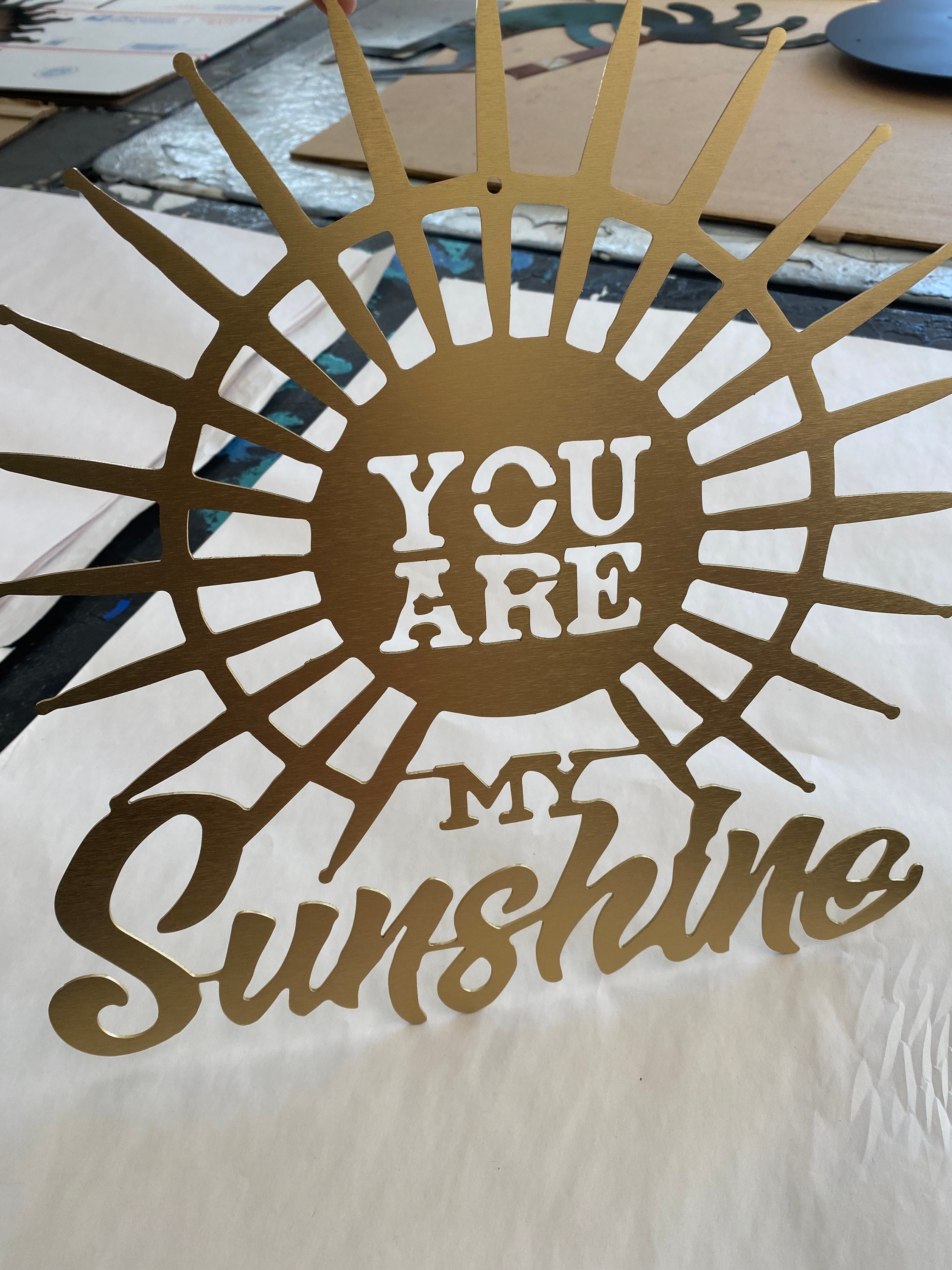 You Are My Sunshine Metal Wall Art Sunshine Wall Art Metal Etsy