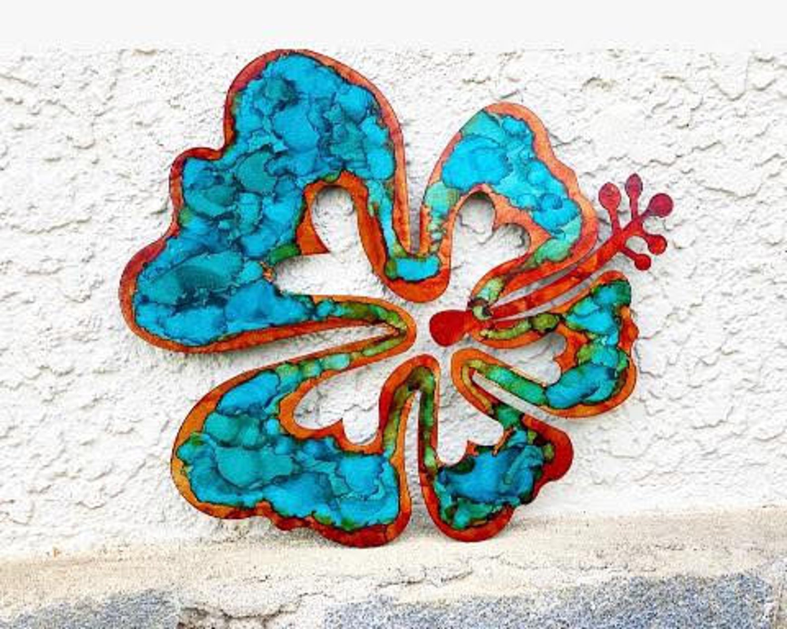 Metal Hibiscus Wall Art Hibiscus Wall Decor Aloha Decor Etsy