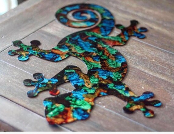 Metal Lizard Gecko Laser Cut Wall Decor Image 0