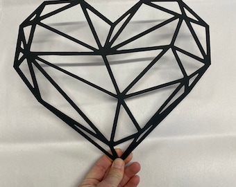 Geometric Metal Heart, Metal wall art, Valentines Day, Valentines day gift , metal wall heart, heart wall art, Love wall art, Valentines day