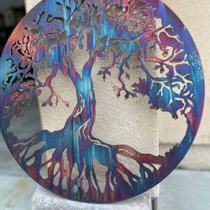 Copper tree of Life, Copper Patina Tree , Copper and Blue Patina Tree, Tree of Life, Mothers day, Metal Wall Art, Wall Art, Mothers day gift image 6