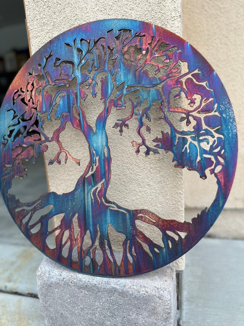 Copper tree of Life, Copper Patina Tree , Copper and Blue Patina Tree, Tree of Life, Mothers day, Metal Wall Art, Wall Art, Mothers day gift image 6