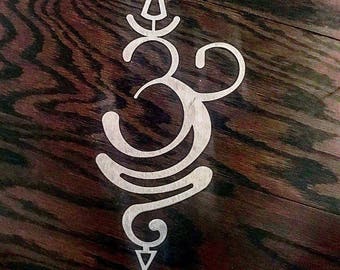 Símbolo Om, Símbolo da Mudança, Aum, Om, Arte de Parede em Metal, Arte em Metal, Decoração de Parede em Metal, Símbolos Religiosos, Decoração de Parede em Metal, Arte para Yoga, Estúdio de Yoga
