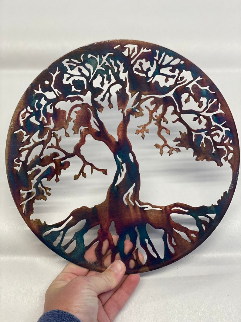 Copper tree of Life, Copper Patina Tree , Copper and Blue Patina Tree, Tree of Life, Mothers day, Metal Wall Art, Wall Art, Mothers day gift image 3