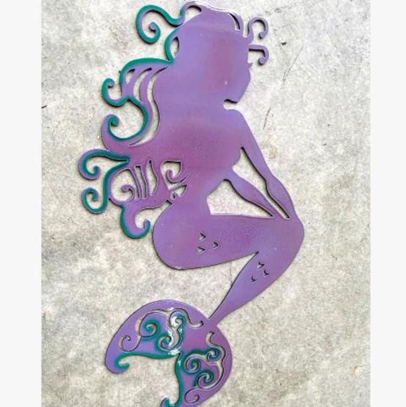 Mermaid Metal Wall Art Mermaid Under the sea metal wall Etsy