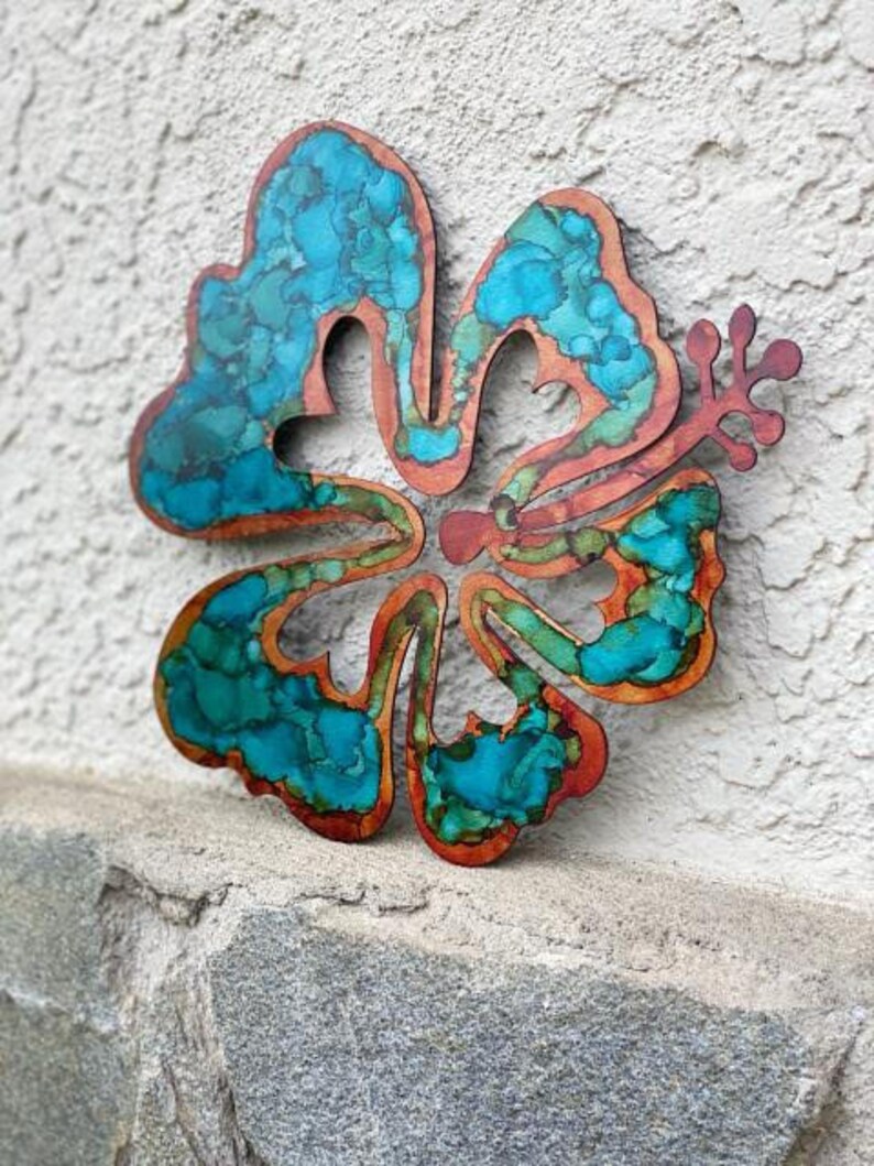 Metal Hibiscus Wall Art Hibiscus Wall Decor Aloha Decor Etsy