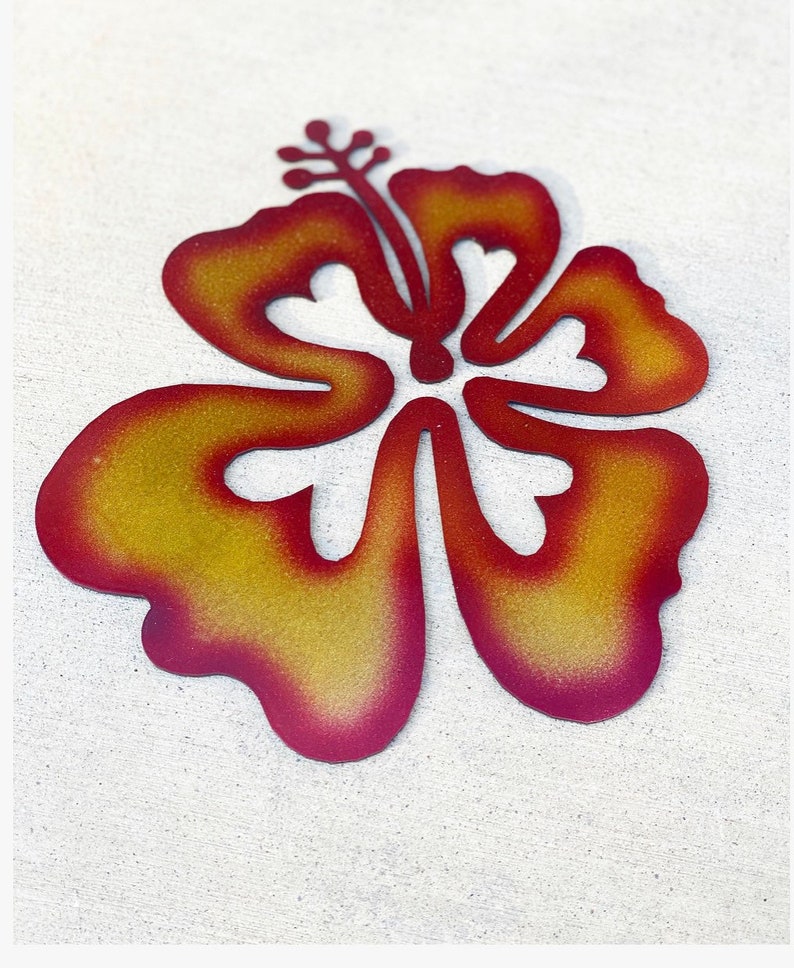 Metal Hibiscus Wall Art Hibiscus Wall Decor Aloha Decor Etsy