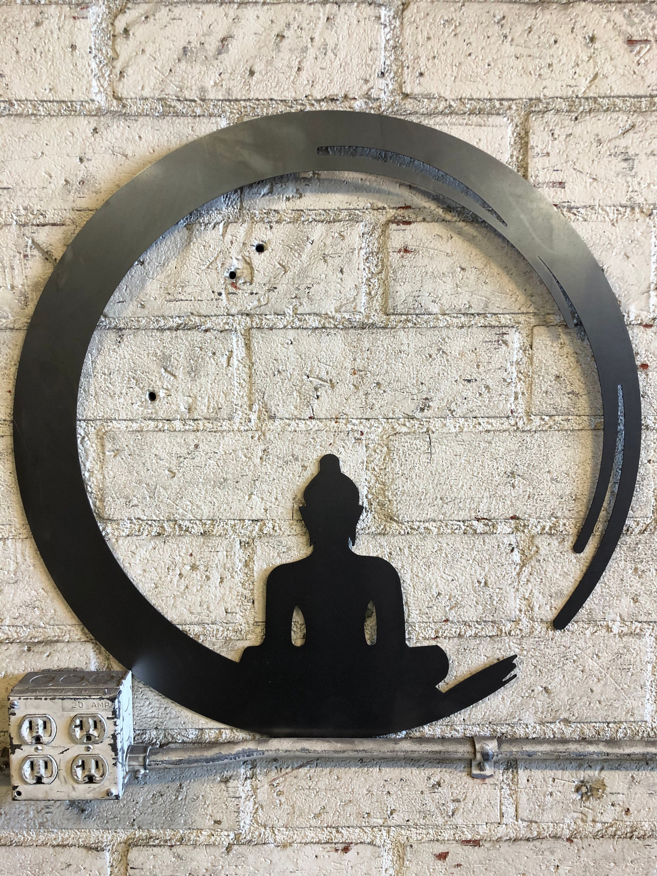 Buddha Metal Wall Art Buddha Metal Wall Sign Buddhism Etsy